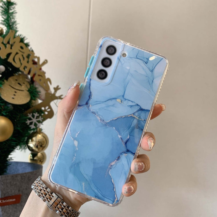 For Samsung Galaxy S21+ 5G Coloured Glaze Marble TPU + PC Protective Case