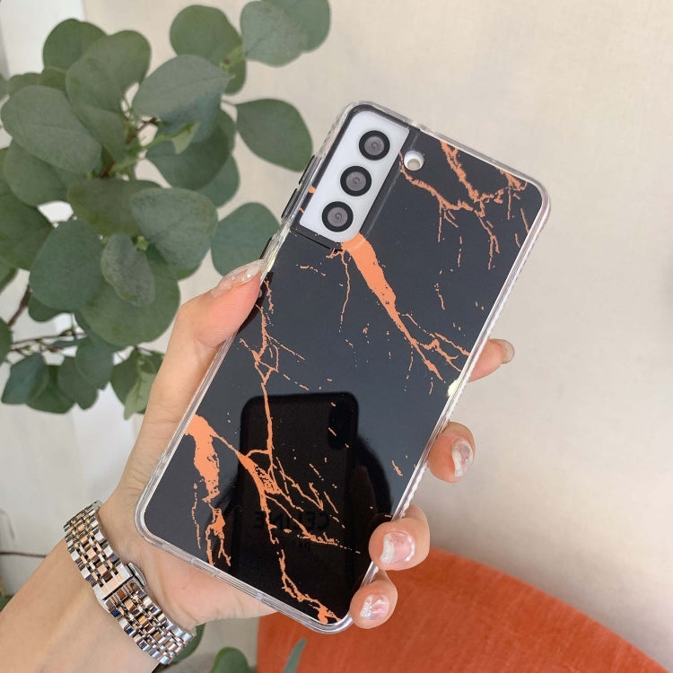For Samsung Galaxy S21 Ultra 5G Coloured Glaze Marble TPU + PC Protective Case