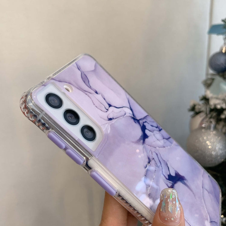 For Samsung Galaxy S21 Ultra 5G Coloured Glaze Marble TPU + PC Protective Case