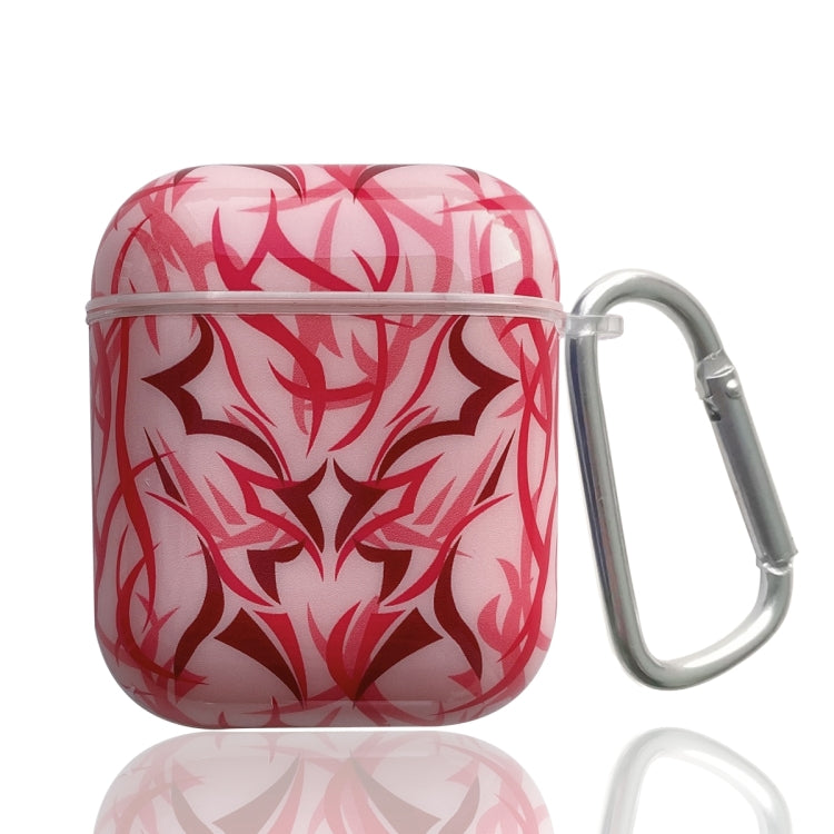 TPU Bauhinia Balloon Earphone Protective Case with Hook For AirPods 1 / 2