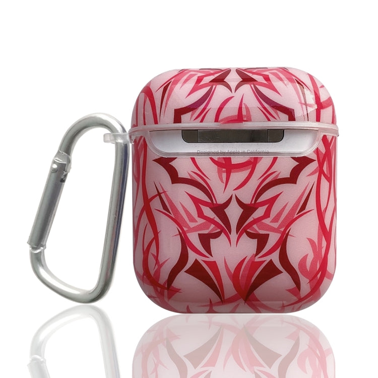 TPU Bauhinia Balloon Earphone Protective Case with Hook For AirPods 1 / 2