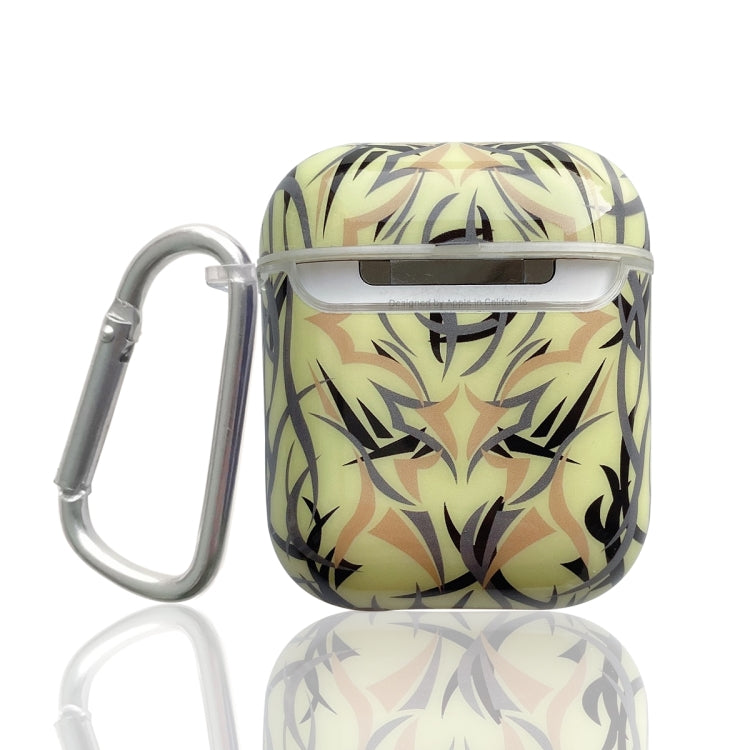 TPU Bauhinia Balloon Earphone Protective Case with Hook For AirPods 1 / 2