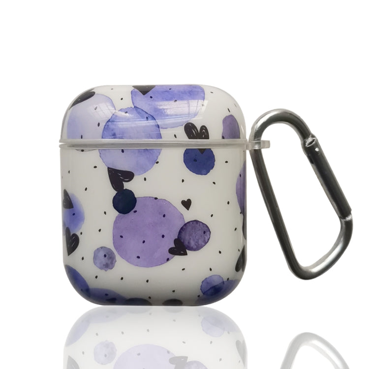 TPU Bauhinia Balloon Earphone Protective Case with Hook For AirPods 1 / 2