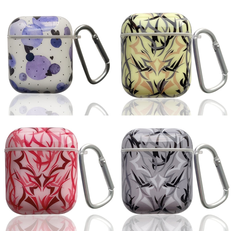 TPU Bauhinia Balloon Earphone Protective Case with Hook For AirPods 1 / 2