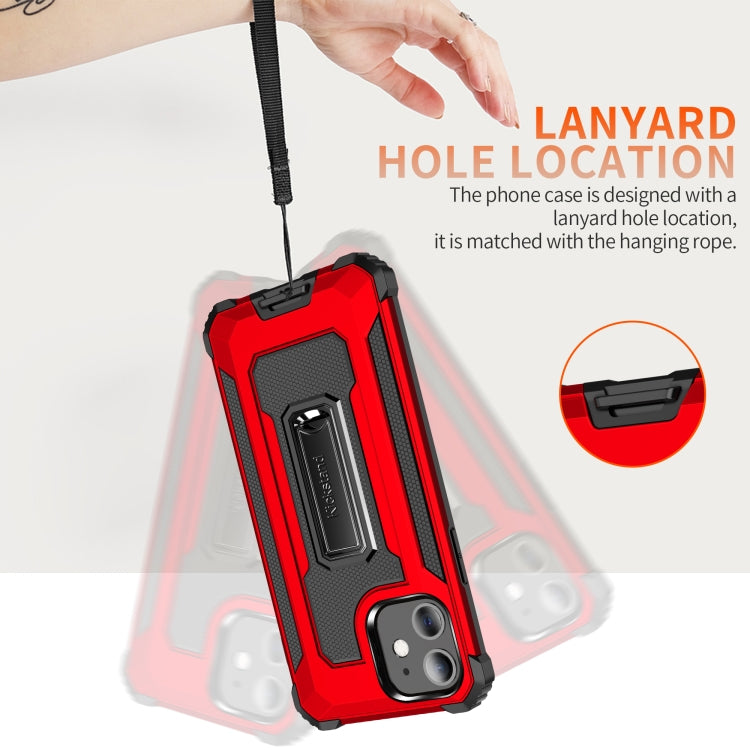 For iPhone 11 Knight Jazz PC+TPU Shockproof Protective Case with Foldable Holder