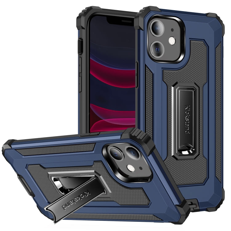 For iPhone 11 Knight Jazz PC+TPU Shockproof Protective Case with Foldable Holder