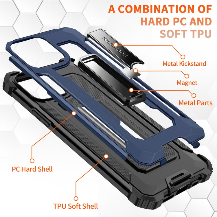 For iPhone 11 Knight Jazz PC+TPU Shockproof Protective Case with Foldable Holder