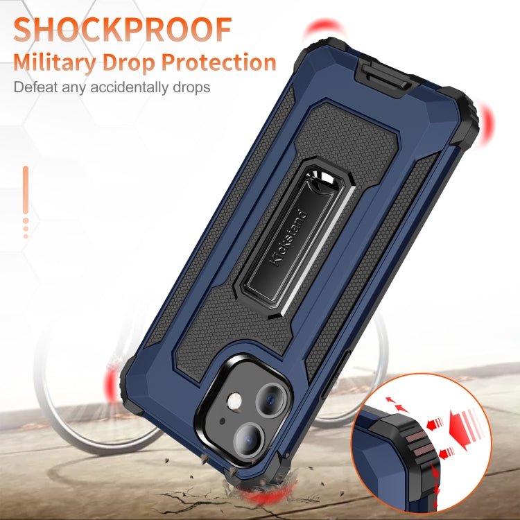 For iPhone 11 Knight Jazz PC+TPU Shockproof Protective Case with Foldable Holder