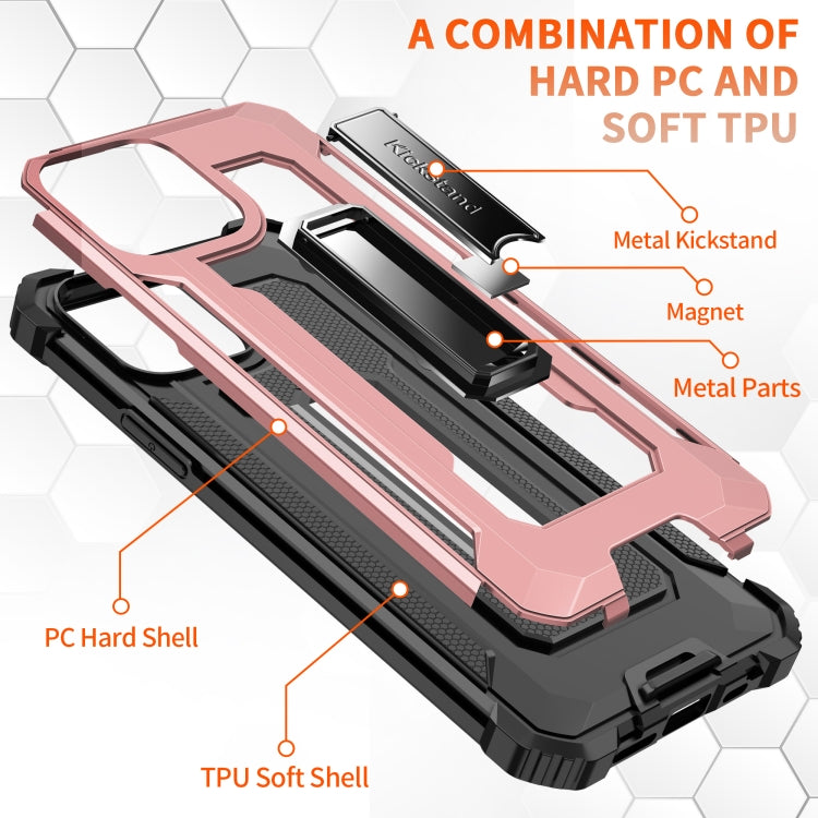 For iPhone 11 Knight Jazz PC+TPU Shockproof Protective Case with Foldable Holder