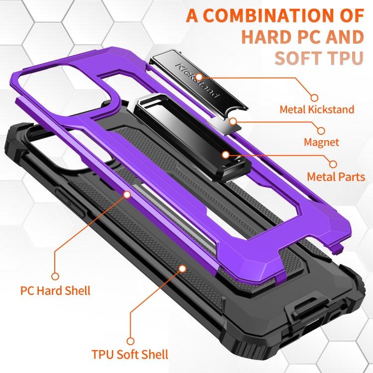 For iPhone 11 Knight Jazz PC+TPU Shockproof Protective Case with Foldable Holder