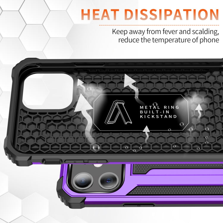 For iPhone 11 Knight Jazz PC+TPU Shockproof Protective Case with Foldable Holder