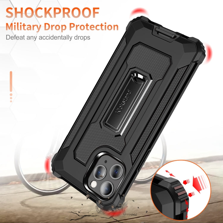 For iPhone 11 Pro Knight Jazz PC+TPU Shockproof Protective Case with Foldable Holder