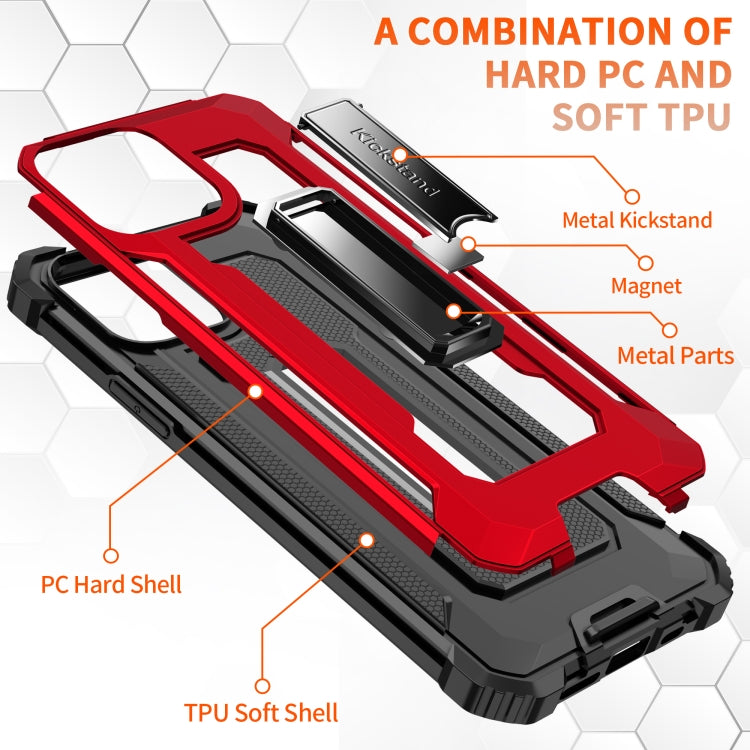 For iPhone 11 Pro Knight Jazz PC+TPU Shockproof Protective Case with Foldable Holder