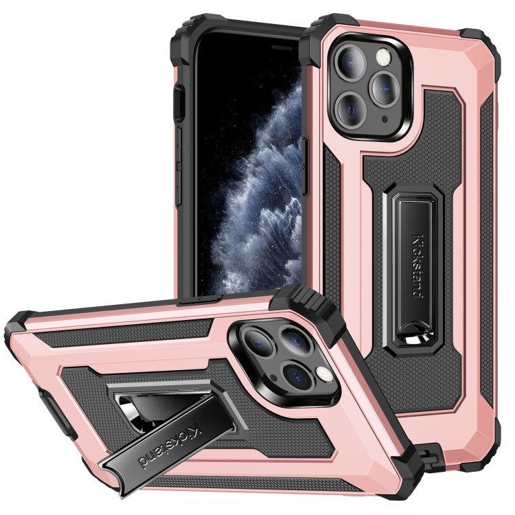 For iPhone 11 Pro Knight Jazz PC+TPU Shockproof Protective Case with Foldable Holder