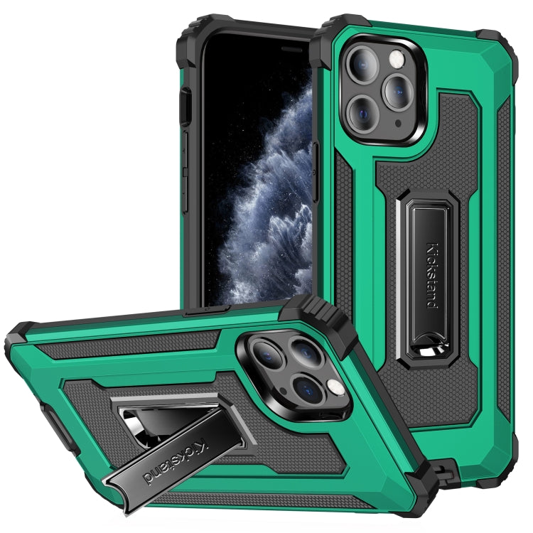 For iPhone 11 Pro Knight Jazz PC+TPU Shockproof Protective Case with Foldable Holder