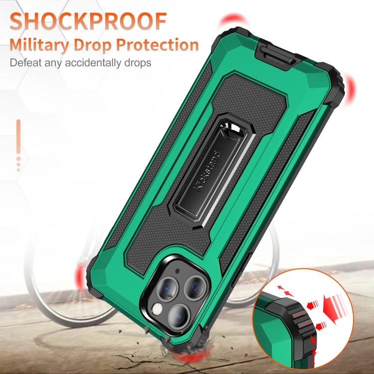 For iPhone 11 Pro Knight Jazz PC+TPU Shockproof Protective Case with Foldable Holder