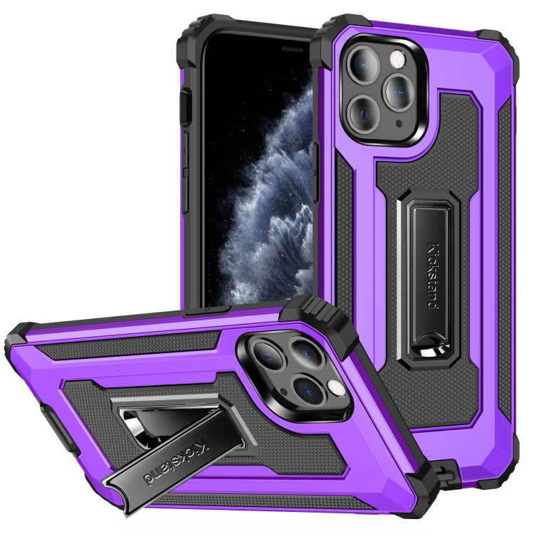 For iPhone 11 Pro Knight Jazz PC+TPU Shockproof Protective Case with Foldable Holder