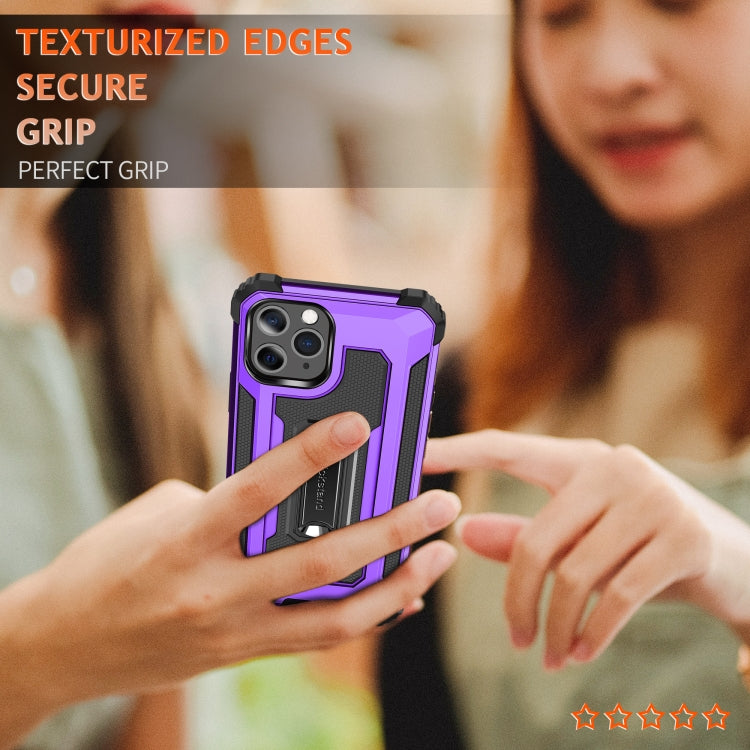 For iPhone 11 Pro Knight Jazz PC+TPU Shockproof Protective Case with Foldable Holder