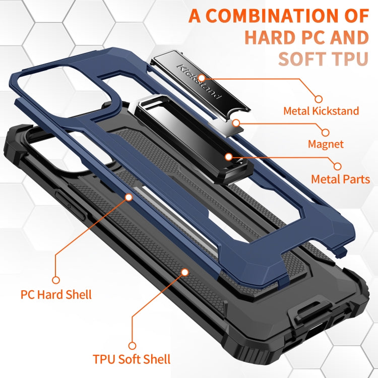For iPhone 11 Pro Max Knight Jazz PC+TPU Shockproof Protective Case with Foldable Holder