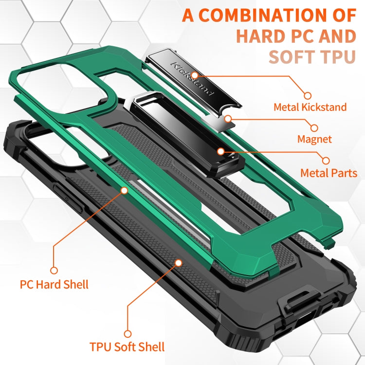 For iPhone 11 Pro Max Knight Jazz PC+TPU Shockproof Protective Case with Foldable Holder