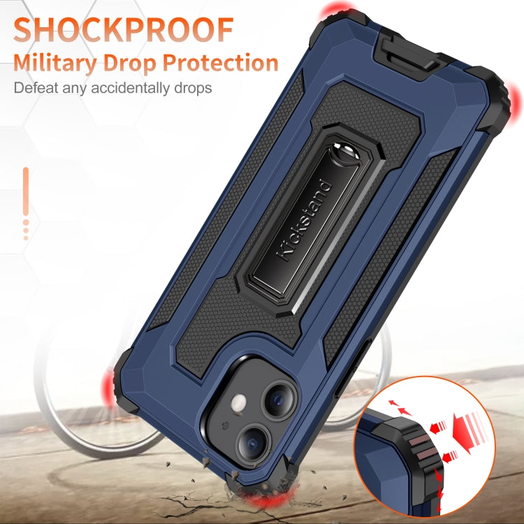 For iPhone 12 mini Knight Jazz PC+TPU Shockproof Protective Case with Foldable Holder