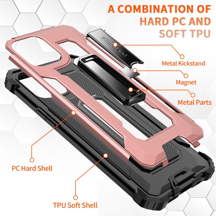For iPhone 12 mini Knight Jazz PC+TPU Shockproof Protective Case with Foldable Holder