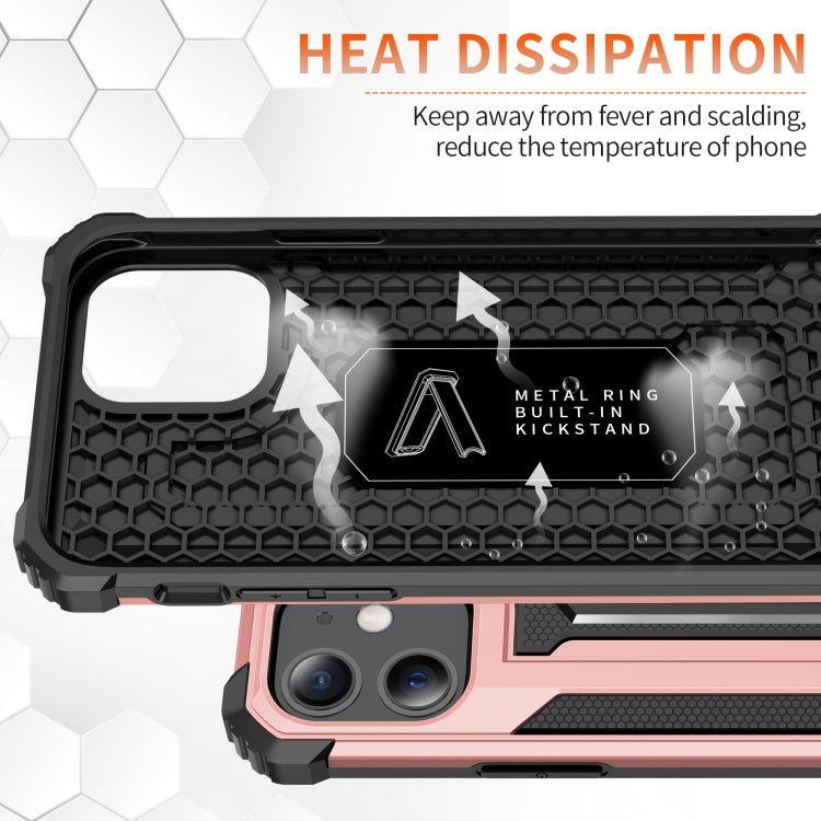For iPhone 12 mini Knight Jazz PC+TPU Shockproof Protective Case with Foldable Holder