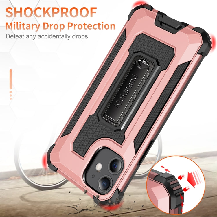 For iPhone 12 mini Knight Jazz PC+TPU Shockproof Protective Case with Foldable Holder