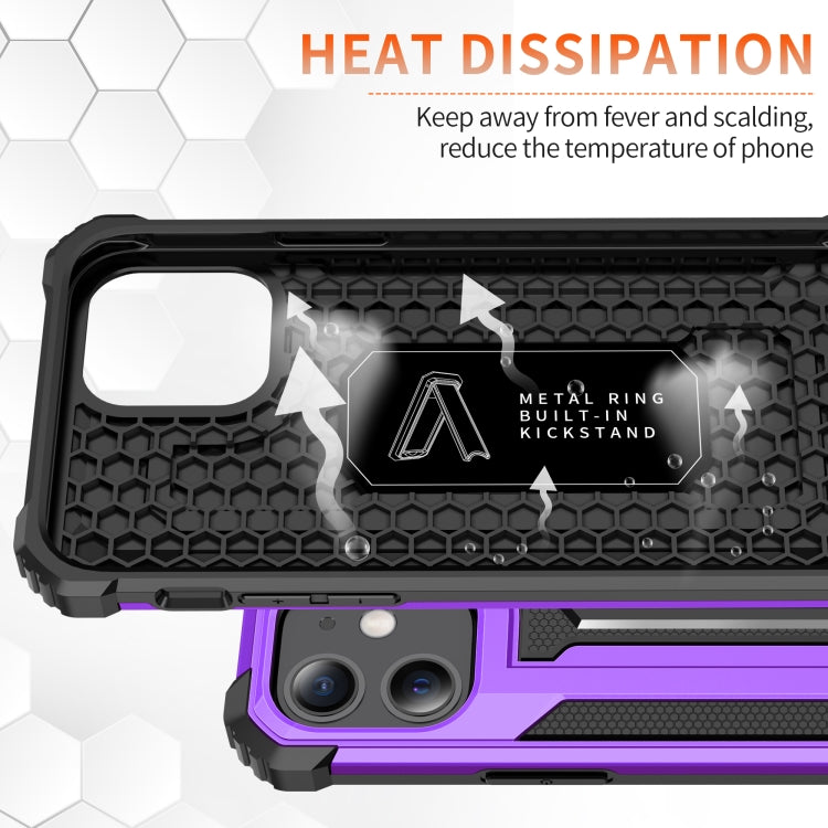 For iPhone 12 mini Knight Jazz PC+TPU Shockproof Protective Case with Foldable Holder