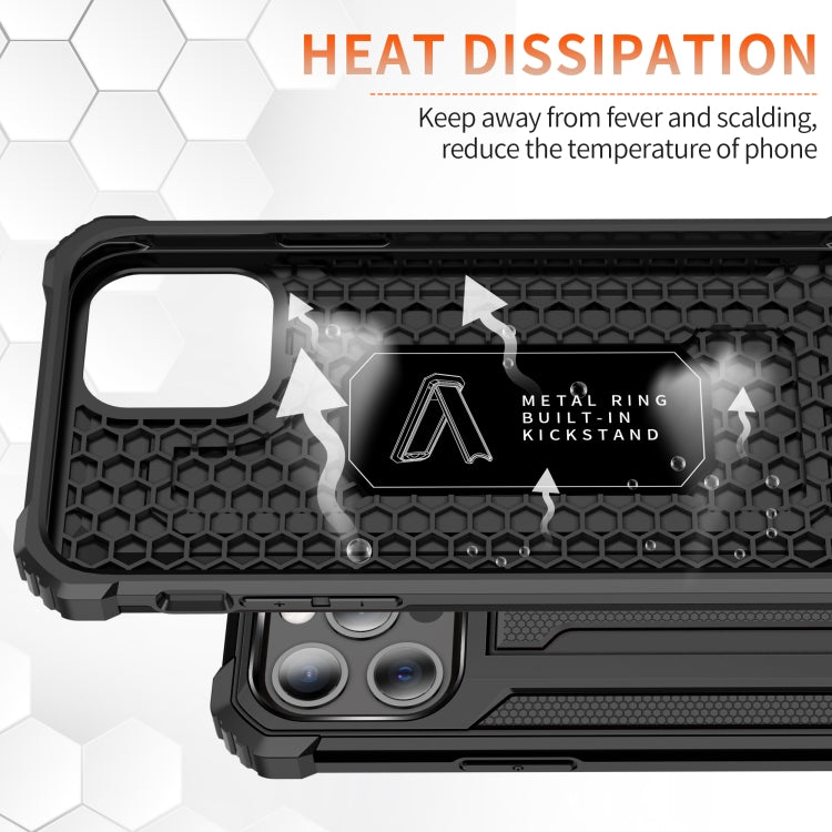 For iPhone 12 Pro Max Knight Jazz PC+TPU Shockproof Protective Case with Foldable Holder