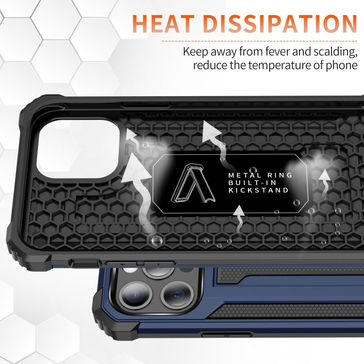 For iPhone 12 Pro Max Knight Jazz PC+TPU Shockproof Protective Case with Foldable Holder