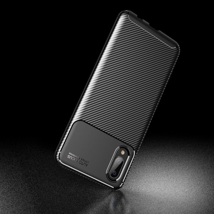For Samsung Galaxy A02 Carbon Fiber Texture Shockproof TPU Case