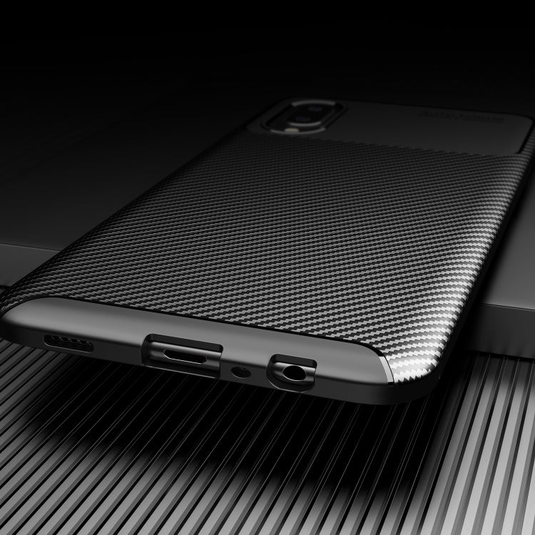 For Samsung Galaxy A02 Carbon Fiber Texture Shockproof TPU Case