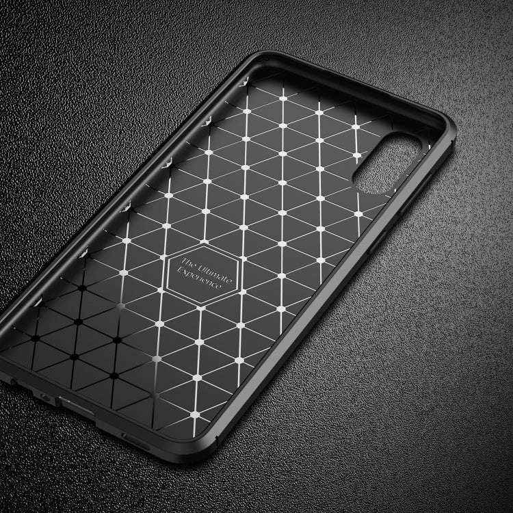 For Samsung Galaxy A02 Carbon Fiber Texture Shockproof TPU Case