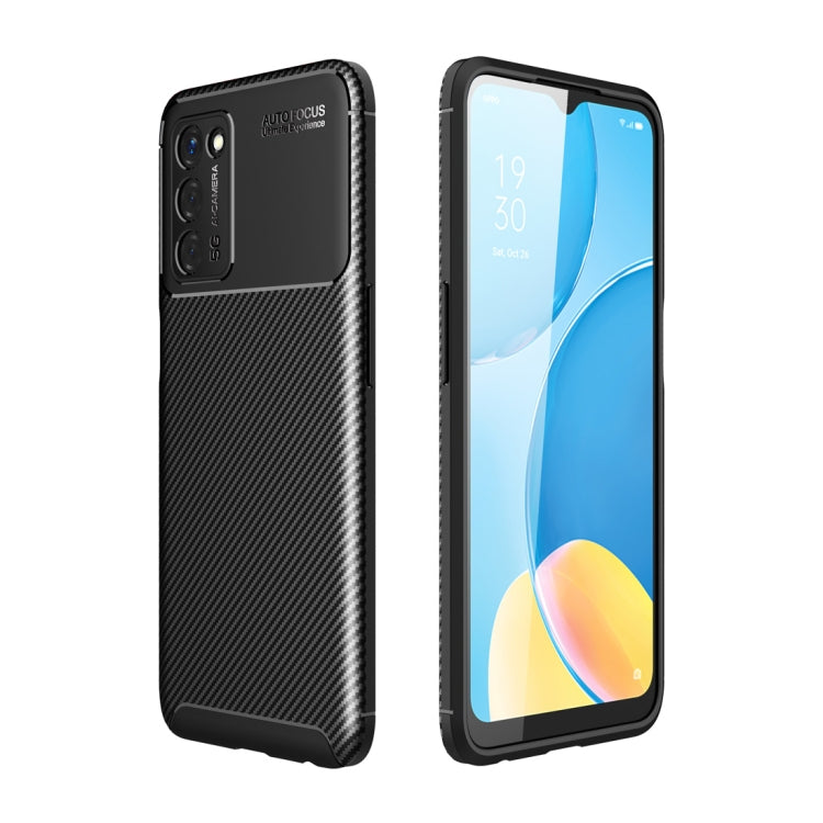For OPPO A55 5G Carbon Fiber Texture Shockproof TPU Case
