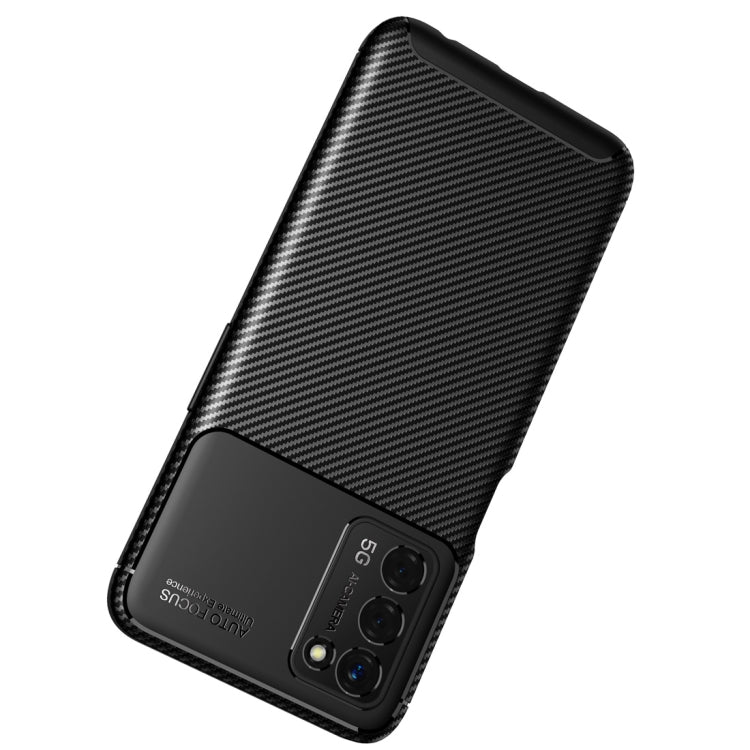 For OPPO A55 5G Carbon Fiber Texture Shockproof TPU Case