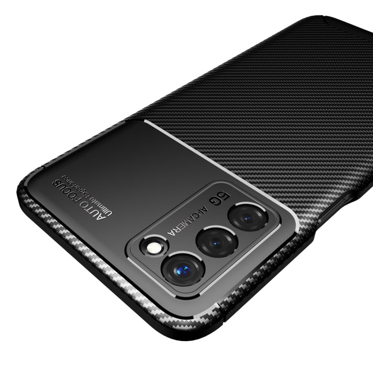 For OPPO A55 5G Carbon Fiber Texture Shockproof TPU Case