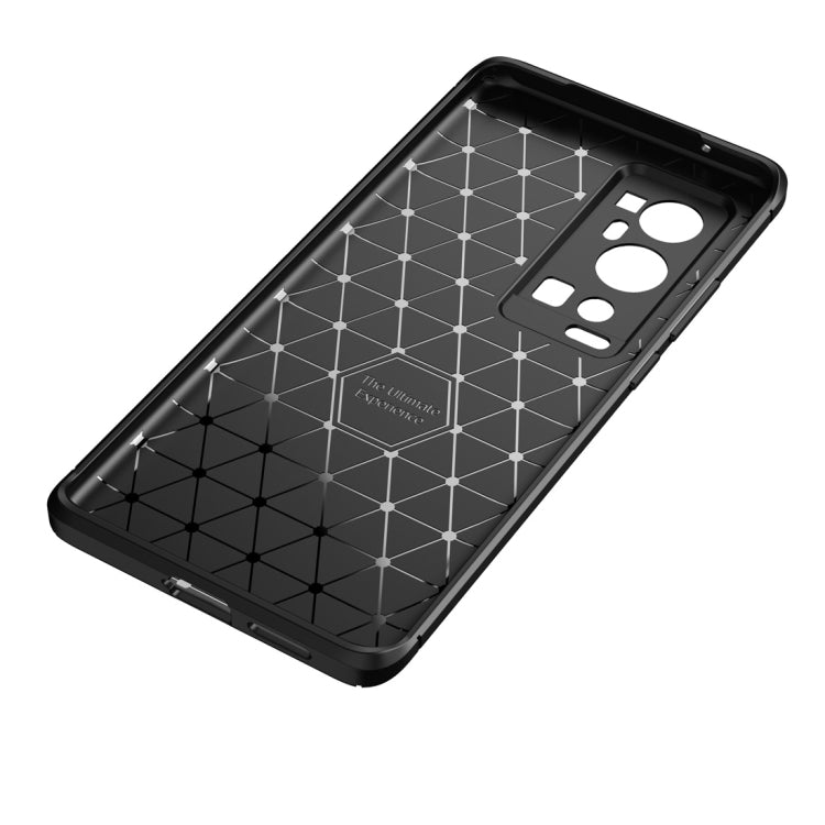 For vivo X60 Pro+ Carbon Fiber Texture Shockproof TPU Case