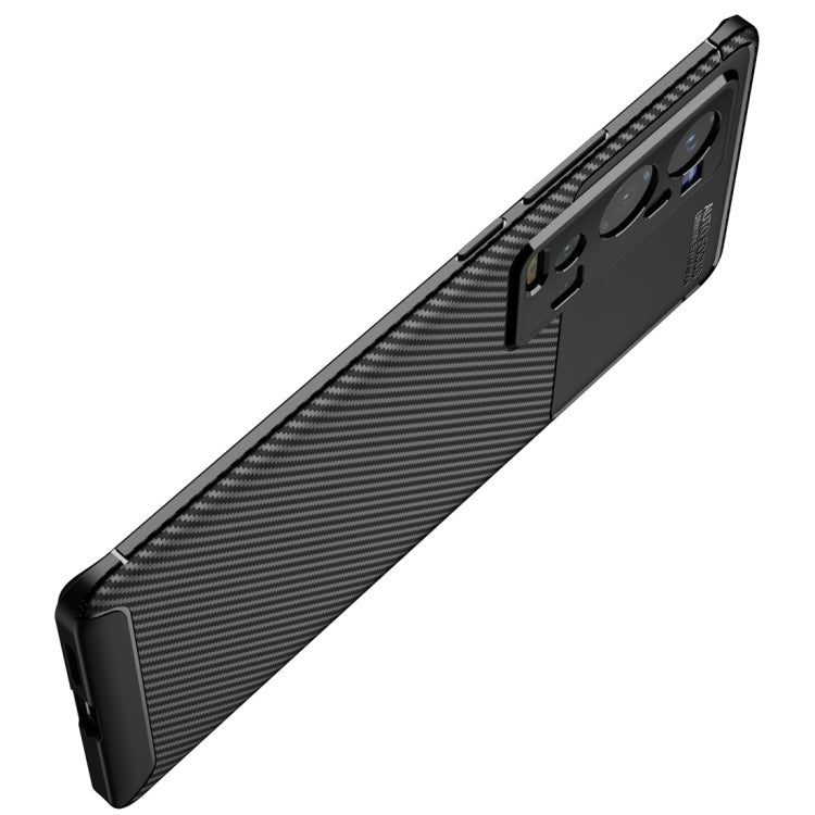 For vivo X60 Pro+ Carbon Fiber Texture Shockproof TPU Case