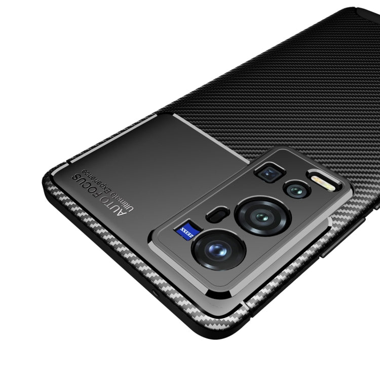 For vivo X60 Pro+ Carbon Fiber Texture Shockproof TPU Case