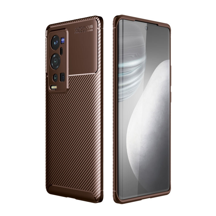 For vivo X60 Pro+ Carbon Fiber Texture Shockproof TPU Case