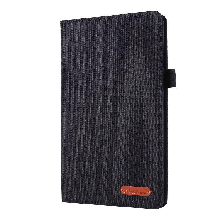 For Huawei M5 8.0 Horizontal Flip TPU + Fabric PU Leather Protective Case with Name Card Clip
