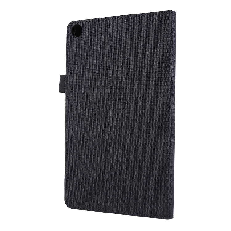 For Huawei M5 8.0 Horizontal Flip TPU + Fabric PU Leather Protective Case with Name Card Clip