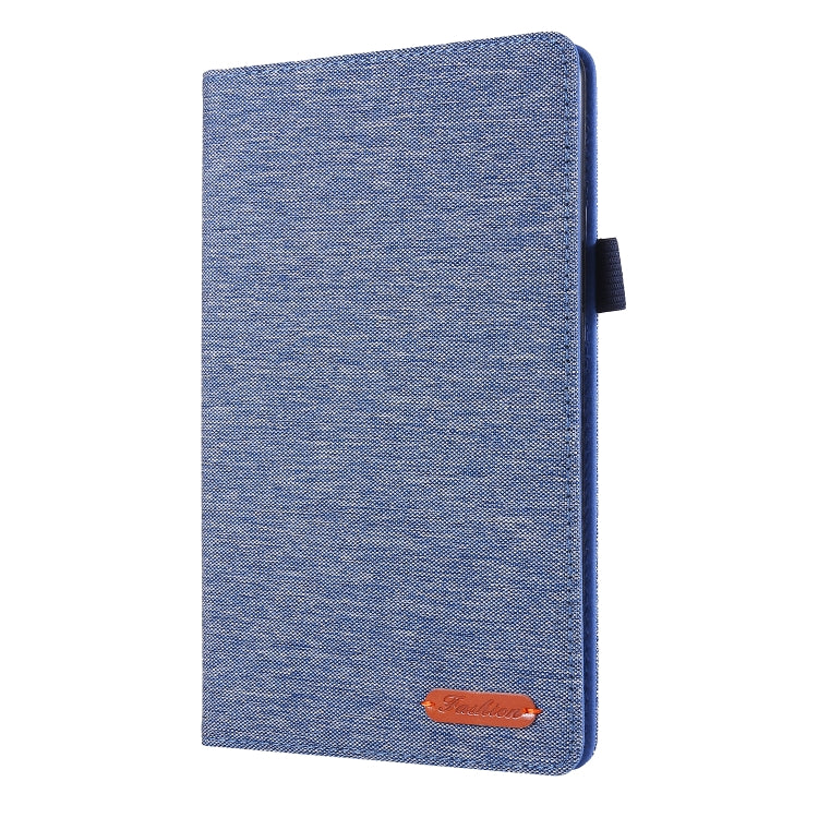 For Huawei M5 8.0 Horizontal Flip TPU + Fabric PU Leather Protective Case with Name Card Clip