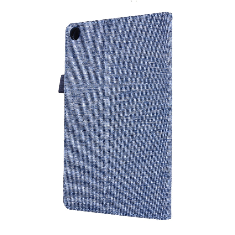 For Huawei M5 8.0 Horizontal Flip TPU + Fabric PU Leather Protective Case with Name Card Clip