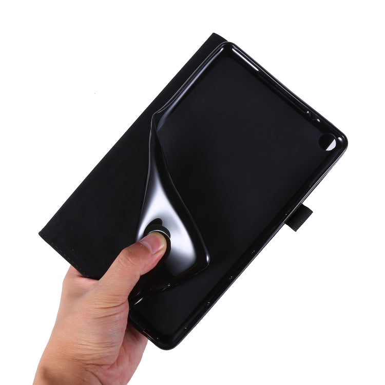 For Huawei M5 8.0 Horizontal Flip TPU + Fabric PU Leather Protective Case with Name Card Clip