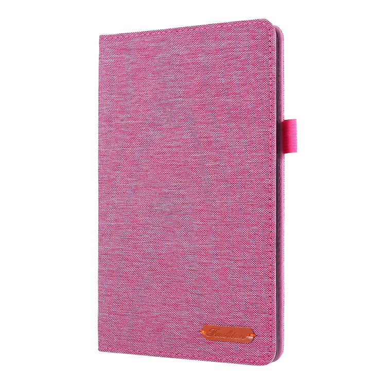 For Huawei M5 8.0 Horizontal Flip TPU + Fabric PU Leather Protective Case with Name Card Clip