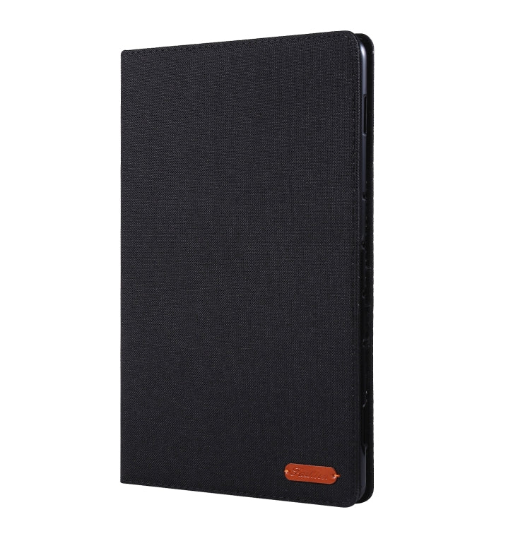 For Huawei M6 8.4 Horizontal Flip TPU + Fabric PU Leather Protective Case with Name Card Clip
