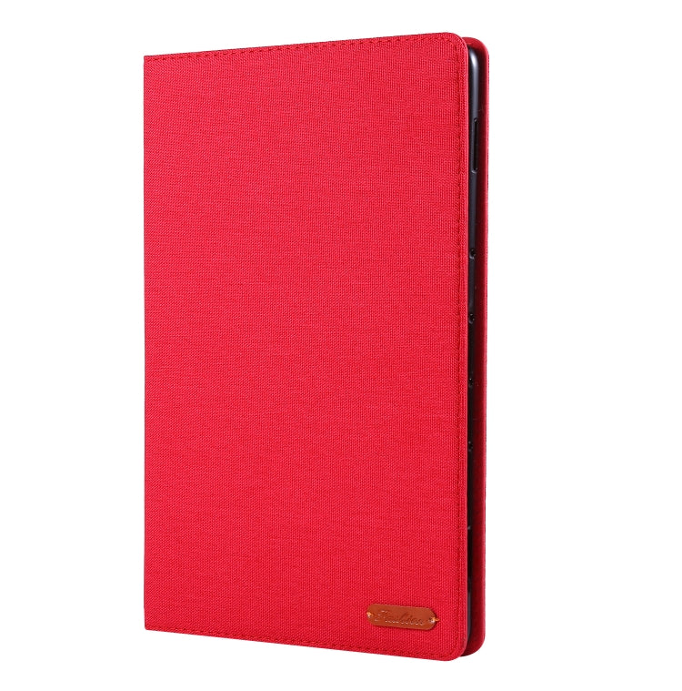 For Huawei M6 8.4 Horizontal Flip TPU + Fabric PU Leather Protective Case with Name Card Clip