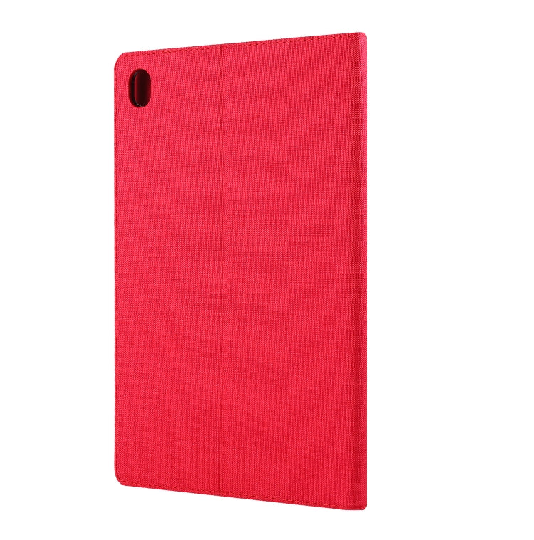 For Huawei M6 8.4 Horizontal Flip TPU + Fabric PU Leather Protective Case with Name Card Clip